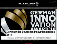 Tablet Screenshot of falkenjagd-bikes.de